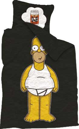 Simpsons Bettwäsche Underwear 135 x 200 / 80 x 80 cm
