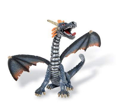 Bullyland Fantasy Figur Drache sitzend (blau) 11 cm