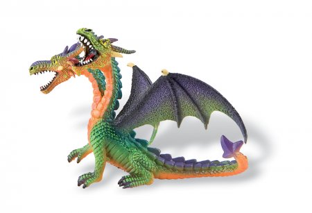 Bullyland Fantasy Figur Zweiköpfiger Drache (grün) 13 cm