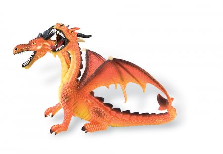 Bullyland Fantasy Figur Zweiköpfiger Drache (orange) 13 cm