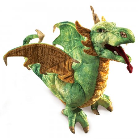 Handpuppe Lindwurm-Drache ca. 45 cm