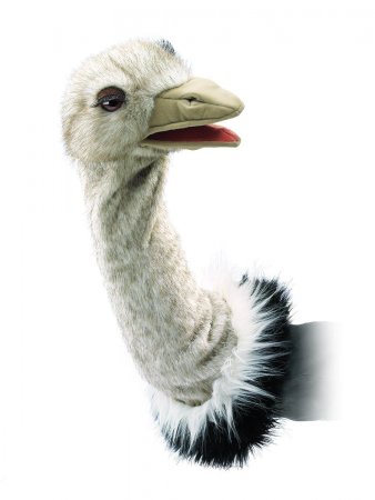 Vogel Strauß für die Puppenbühne 42,5 cm