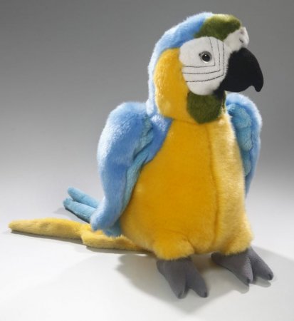 Plüsch-Papagei Blue Macau ca. 27 cm