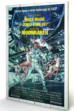 James Bond Holzdruck Moonraker One-sheet 40 x 60 cm