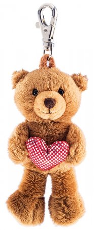 Schlüsselanhänger Teddy mit Herz ca. 12 cm