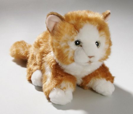 Katze liegend braun ca. 23 cm