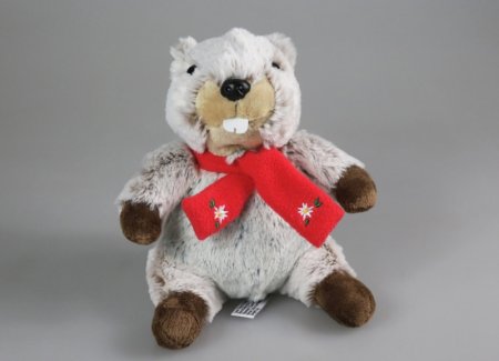 Plüsch Murmeltier mit Schal ca. 20 cm