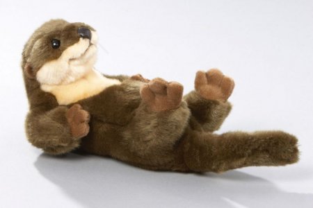 Otter liegend ca. 22cm, 32cm mit Schwanz