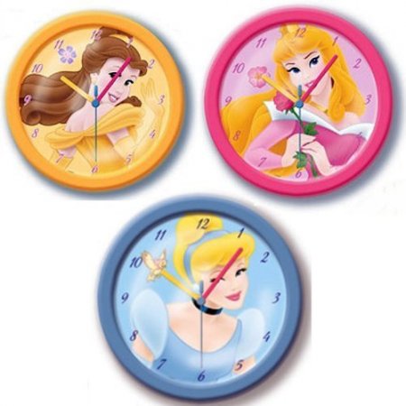 Disney Princess: Dornröschen große Wanduhr (25cm) 3-fach sortiert