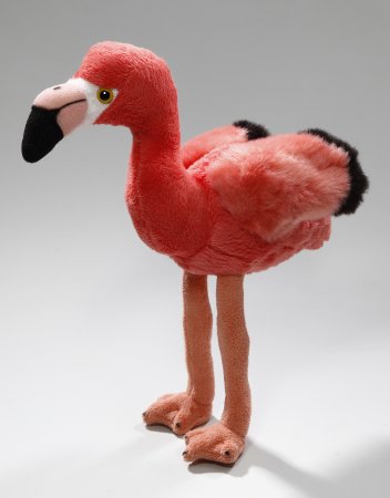 Flamingo mit biegbaren Beinen ca. 30cm hoch (mit Beinen), 25cm lang