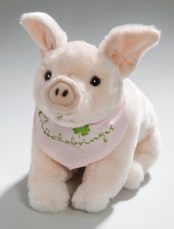 Schwein mit Tuch Glücksbringer ca. 22 cm