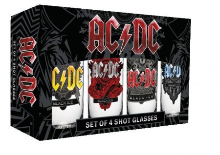 AC/DC Schnapsgläser 4er-Pack Black Ice