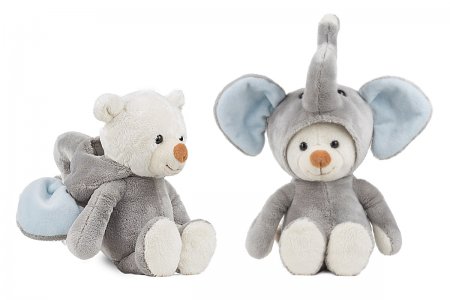 Hoodie-Bär TeddyFant blue 27 cm