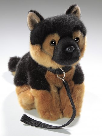 Schäferhund Welpe mit Leine ca. 21 cm