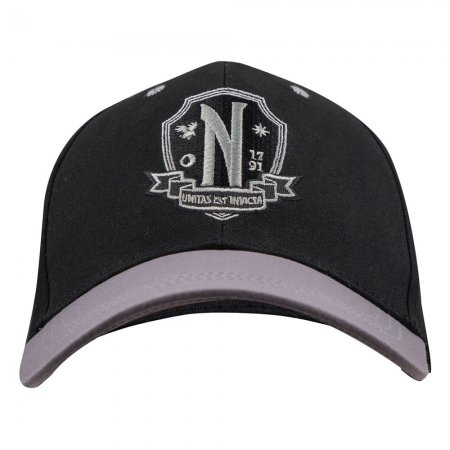 Wednesday Baseball Cap Nevermore Academy Schwarz