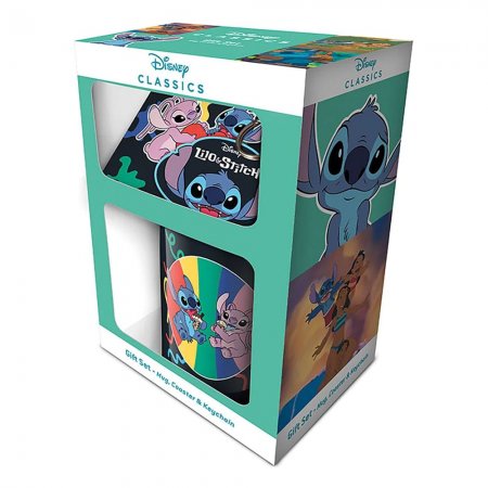 2er Set Lilo & Stitch Tasse, Untersetzer und Schlüsselanhänger You´re my Fave