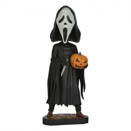 Scream Head Knocker Wackelkopf-Figur Ghost Face with Pumpkin 20 cm