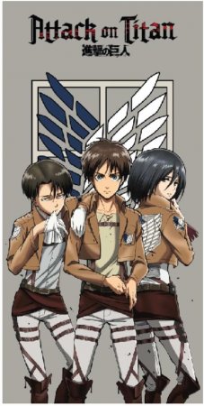 2er Set Attack on Titan Handtuch Group 70 x 140 cm