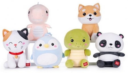 6er Set Kawaii Kuties Plüsch 24 cm