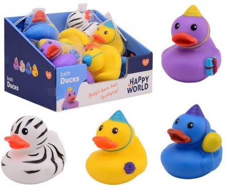Happy World Badeente 8 cm sortiert im Display (12)
