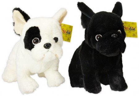 Sunkid Plüsch Bulldogge Schwarz / Weiß 35cm