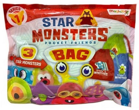 STAR MONSTERS BLINDBAG 3 STAR MONSTERS IM BEUTEL SORTIERT 12X15CM