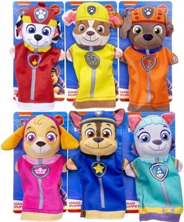 6er Set Paw Patrol Plüsch Handpuppe