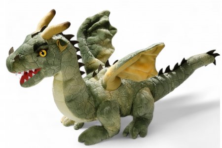 Plüsch Drachen sitzend grün