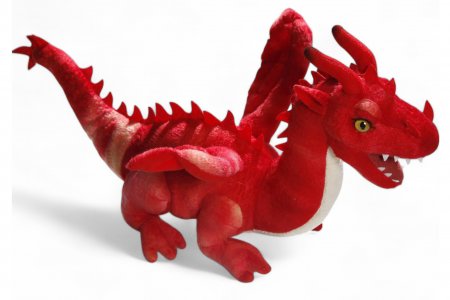 Plüsch Drachen sitzend rot