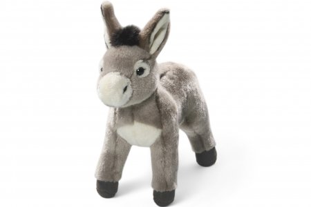 Plüsch Esel grau stehend