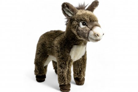 Plüsch Esel grau-braun stehend