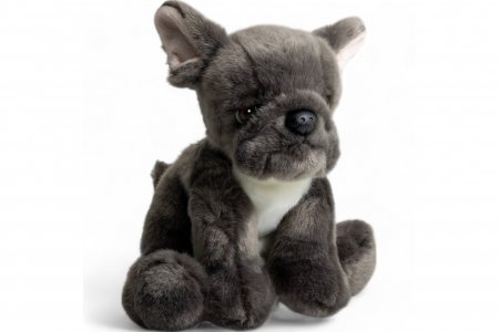 Plüsch Französische Bulldogge grau