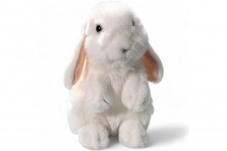 Plüsch Hase weiß stehend, Schneehase