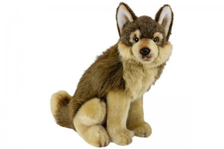 Plüsch-Wolf sitzend