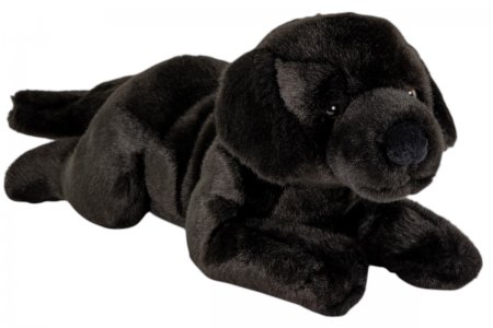Plüsch-Labrador liegend schwarz