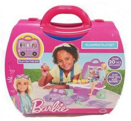 Barbie Glamping Spielset im Koffer 22x24 cm
