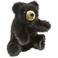 Handpuppe Kleiner dunkelbrauner Bär 22,5 cm