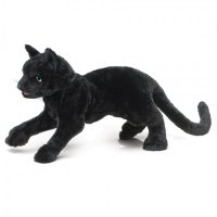 Handpuppe Schwarze Katze 50 cm