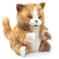 Handpuppe Kätzchen orange-braun 25 cm