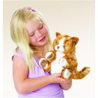 Handpuppe Kätzchen orange-braun 25 cm