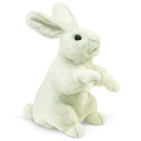 Handpuppe Weißer Hase, stehend 42,5 cm
