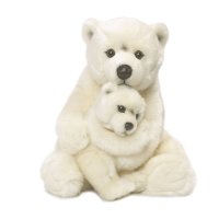WWF Eisbär mit Baby 28cm