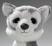 Husky sitzend mit großen Augen ca. 19 cm