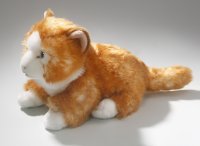 Katze liegend braun ca. 23 cm