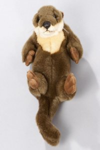 Otter liegend ca. 22cm, 32cm mit Schwanz