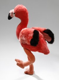 Flamingo mit biegbaren Beinen ca. 30cm hoch (mit Beinen), 25cm lang