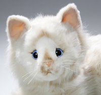 Plüsch Katze liegend Birmakatze ca. 30 cm