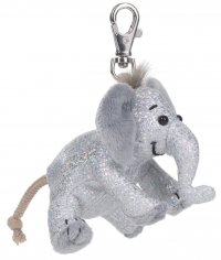 Schlüsselanhänger Glitz & Glamour Elefant silber ca. 10 cm