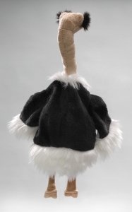 Plüsch-Strauß, Vogel Handpuppe ca.40 cm