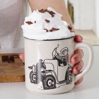 4er Set Donald Duck Tasse Donald im Auto